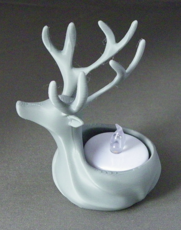 (image for) 3D Prints - Hert Theelichthouder 1 - (Meerdere Kleuren Mogelijk)